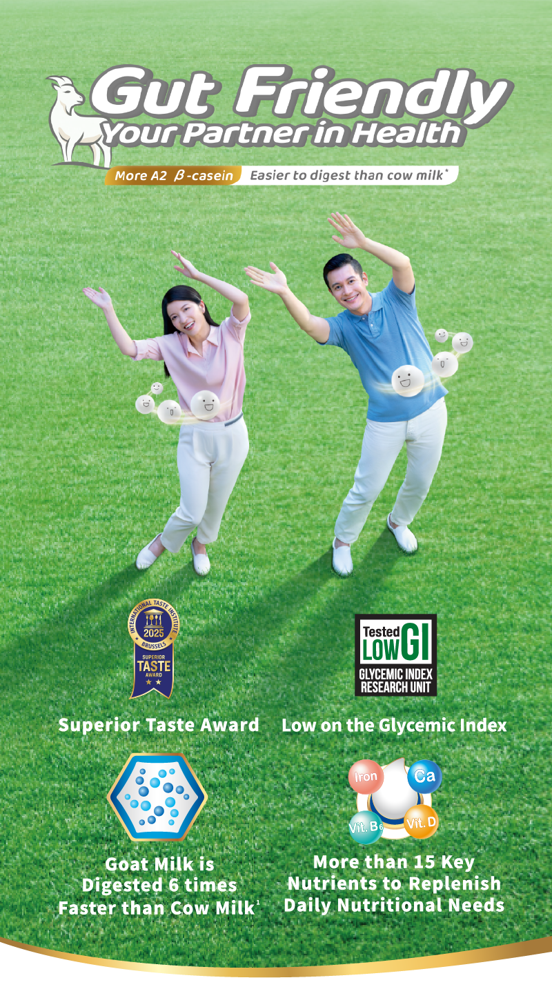 Gut Friendly Your Partner in Health More A2 &beta;-casein Easier to digest than cow milk