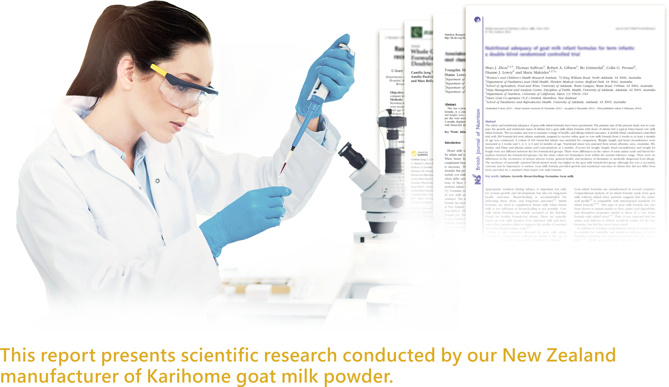 This report presents scientific research conducted by our New Zealand manufacturer of Karihome goat milk powder. 